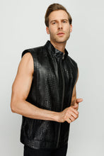 Load image into Gallery viewer, The Veyo Black Leathern Vest Men Jacket