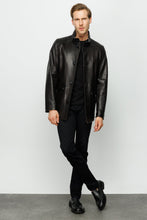 Load image into Gallery viewer, The Barclay Black Leather Men Jacket