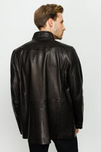 Load image into Gallery viewer, The Barclay Black Leather Men Jacket