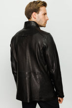 Load image into Gallery viewer, The Barclay Black Leather Men Jacket