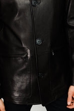 Load image into Gallery viewer, The Barclay Black Leather Men Jacket
