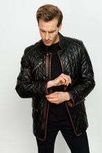 Load image into Gallery viewer, The Martinez Black Leather Men Jacket