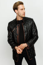Load image into Gallery viewer, The Martinez Black Leather Men Jacket