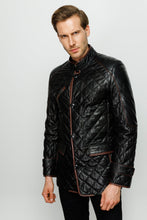 Load image into Gallery viewer, The Martinez Black Leather Men Jacket