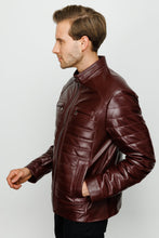 Load image into Gallery viewer, The Wilkerson Burgundy Leather Men Jacket