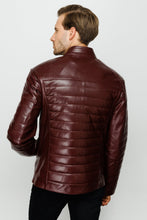 Load image into Gallery viewer, The Wilkerson Burgundy Leather Men Jacket
