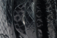 Load image into Gallery viewer, The Boss Black  python Sneak Leather Belt