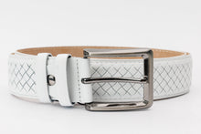 Load image into Gallery viewer, The Layla White Woven Leather Belt