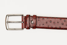 Load image into Gallery viewer, The Porto Alegre Burgundy Leather Belt