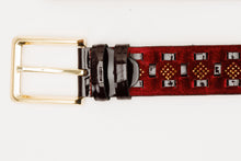 Load image into Gallery viewer, The Vicino Burgundy Leather Belt