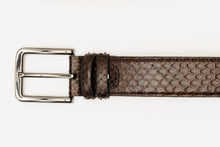 Load image into Gallery viewer, The Boss Brown python Sneak  Leather Leather Belt