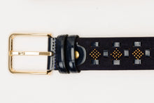 Load image into Gallery viewer, The Vicino Navy Leather Belt