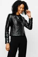 Load image into Gallery viewer, The Lante Black Leather Women Jacket