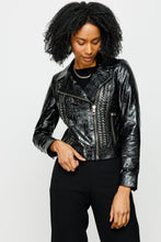 Load image into Gallery viewer, The Lante Black Leather Women Jacket