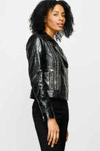 Load image into Gallery viewer, The Lante Black Leather Women Jacket