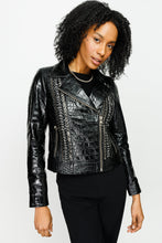 Load image into Gallery viewer, The Lante Black Leather Women Jacket