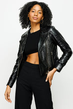 Load image into Gallery viewer, The Lante Black Leather Women Jacket