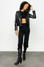 Load image into Gallery viewer, The Lante Black Leather Women Jacket
