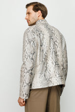 Load image into Gallery viewer, The Boss Pythn Natural Leather Men Jacket