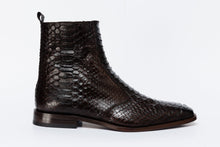 Load image into Gallery viewer, The Boss Brown Pythn Snk Zip-Up Leather Men Boot Limited Edition
