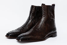 Load image into Gallery viewer, The Boss Brown Pythn Snk Zip-Up Leather Men Boot Limited Edition