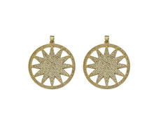 Load image into Gallery viewer, Gold CZ North Star Coin Charm, Sku#LK677