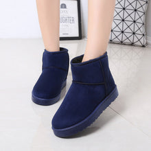 Load image into Gallery viewer, Women's Faux Fur Snow Boots | Suede Flat Heel Winter Ankle Boots