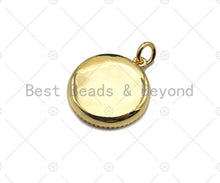Load image into Gallery viewer, Dainty Gold Embossmen Elephant On Round Coin Shape Charms, Dainty Charms, Gold Elephant Pendant, Necklace Charms, 17x19mm, Sku#F1325