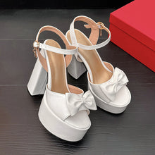 Load image into Gallery viewer, Women's Chunky Heel Peep-Toe Platform Sandals - Buckle Closure Casual Heels