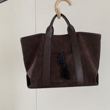 Load image into Gallery viewer, Vintage Suede Large-Capacity Tote Bag
