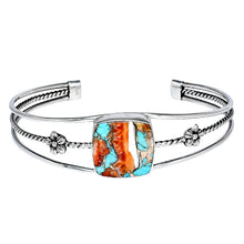 Load image into Gallery viewer, Premium Quality Spiny Oyster Turquoise Cuff Bangle Bracelet B-1012 32-EB10352