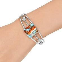 Load image into Gallery viewer, Premium Quality Spiny Oyster Turquoise Cuff Bangle Bracelet B-1012 32-EB10352