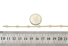 Load image into Gallery viewer, 18K Gold/Silver Filled Dainty Pearl Satellite Chain,Sku#E556