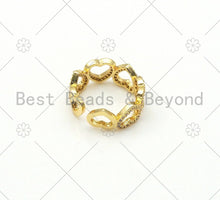 Load image into Gallery viewer, CZ Micro Pave String Heart ring, Sku#X220