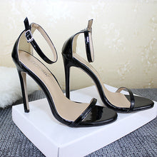 Load image into Gallery viewer, Women's Fish Mouth Stiletto Sandals | Buckle High Heel Open-Toe Heels