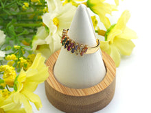 Load image into Gallery viewer, Colorful CZ Open Ring, Sku#X18