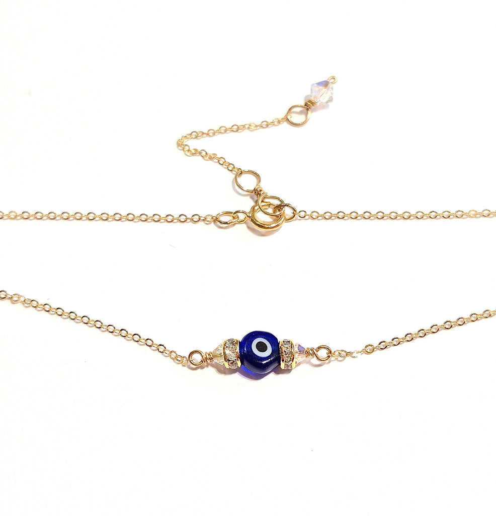 Evil Eye necklace, evil eye choker necklace