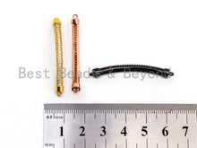 Load image into Gallery viewer, Clear CZ Micro Pave Curved Bar Connector, sku#M218