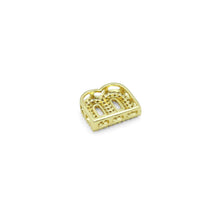 Load image into Gallery viewer, Gold Silver Clear CZ Initial Letter Charm, Personalized Charm, Sku#A364