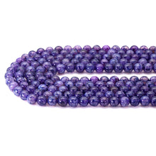 Load image into Gallery viewer, Purple Dragon Vein Agate Round Smooth Beads, Sku#U1765c