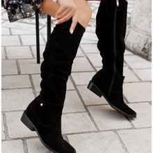 Load image into Gallery viewer, Premium Suede Over-the-Knee Boots - Side Zip Low Heel Women's Boots