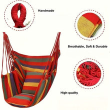 Load image into Gallery viewer, Hammock Chair Canvas – Portable Colorful Stripe Indoor Swing
