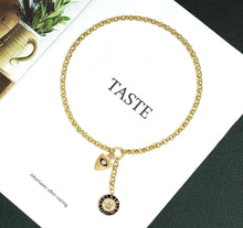 Load image into Gallery viewer, Custom Rolo Chain Drop Coin Necklace, sku#CL14-2
