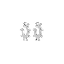 Load image into Gallery viewer, Gold Silver Spike Flower bud huggie Earrings, Sku#A250