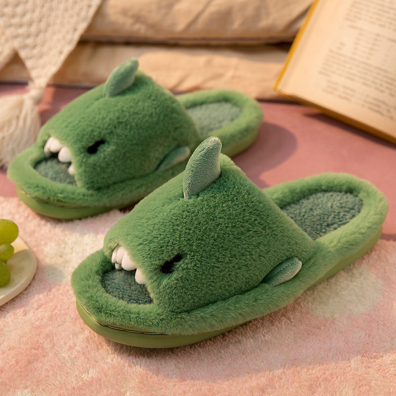 Unisex Shark Slippers | Fluffy Faux Fur House Shoes for Women & Men