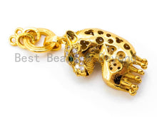 Load image into Gallery viewer, CZ Micro Pave Leopard Head Pendant/Enchancer, sku#L161