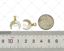 Load image into Gallery viewer, CZ Enamel Horn Charm, Sku#LD183
