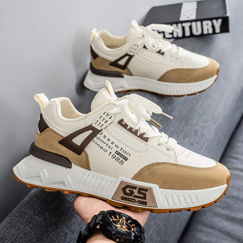 Men's Casual High-Top Sneakers - Slip-Resistant Non-Slip Thick Sole Shoes