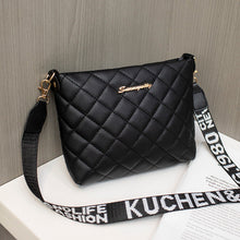 Load image into Gallery viewer, Women's Quilted Chain Crossbody Bag | Embroidered Chain Strap Shoulder Purse