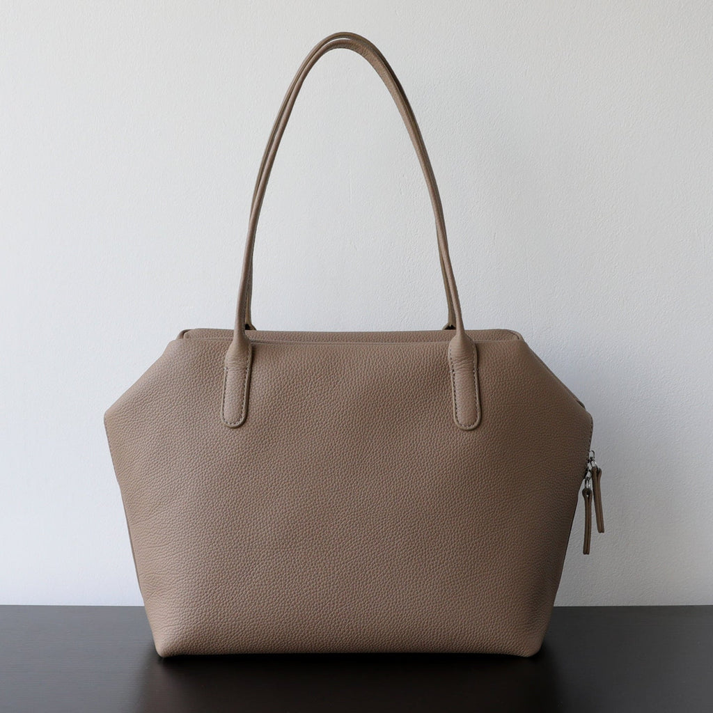 Women's Genuine Leather Shoulder Bag – Full-Grain Cowhide Handbag with Zipper & Card Holder